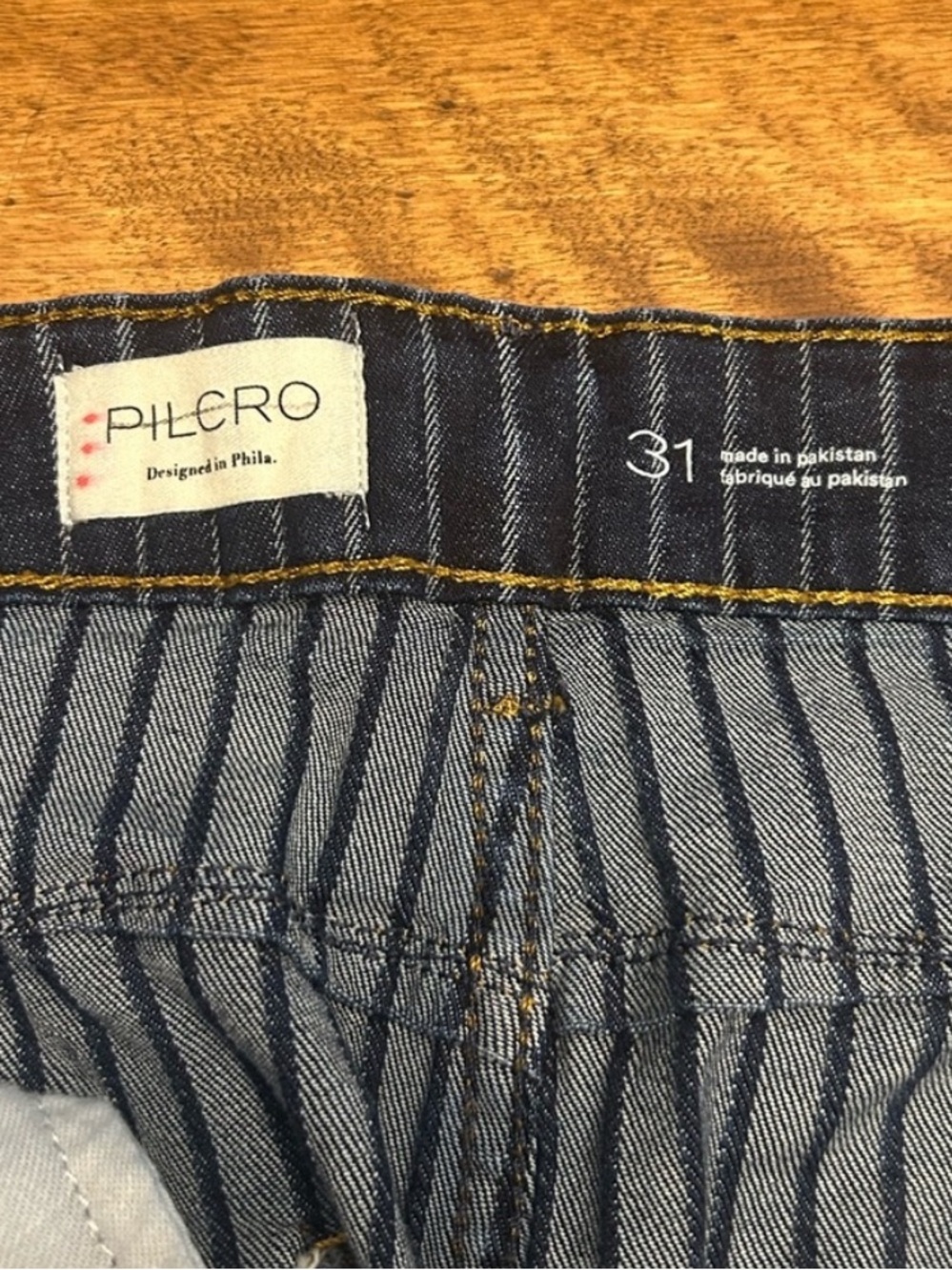 Pilcro The Kayden Railroad Stripe Barrel Carpenter Jeans - Picture 6 of 6